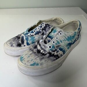 Vans Doheny Tie Dye Blue Black White Canvas Sneakers 508731 Womens Size 6